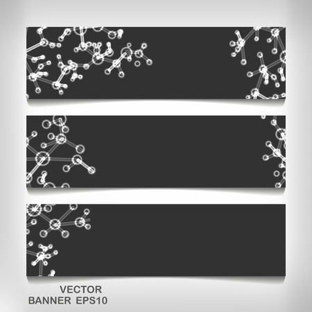 Futuristic banner dna, vector elegant  illustrationのイラスト素材