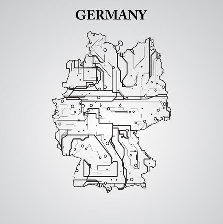 Circuit board Germany elegant illustrationのイラスト素材