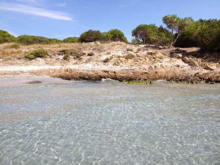 Landscape of Cala Ginepro beach Sardinia Italy の素材