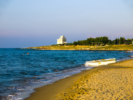beatiful panoramic view of Torre Mileto Gargano Apulia Italyの写真素材