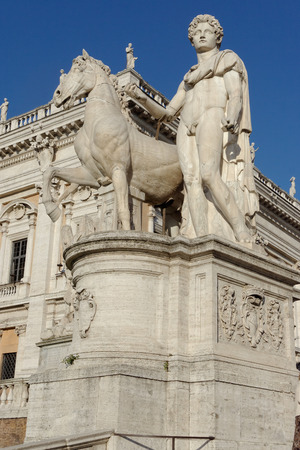 Particular of Piazza del Campidoglio Rome Italyの写真素材