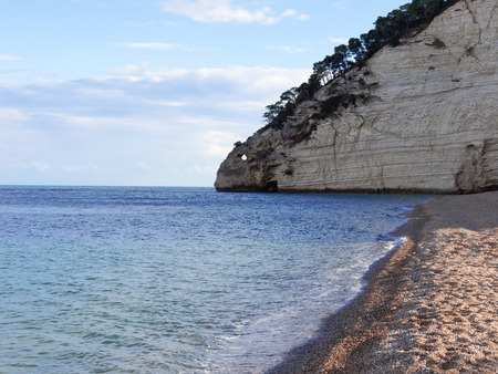Panoramic view of Apulia coast; Gargano Italyの写真素材