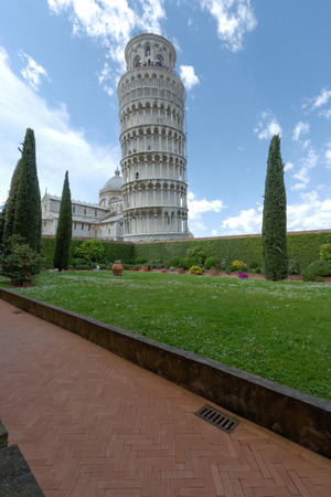 Leaning Tower Pisa Tuscany Italyの写真素材
