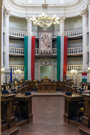 Interior view of the city hall of Reggio Emiliaのeditorial素材