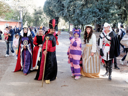 LUCCA, ITALY - November 11:   masks cartoon characters at Lucca Comics held November 01, 2014のeditorial素材