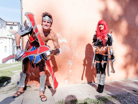 LUCCA, ITALY - November 11:   masks cartoon characters at Lucca Comics held November 01, 2014のeditorial素材