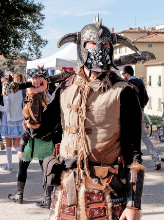 LUCCA, ITALY - November 11:   masks cartoon characters at Lucca Comics held November 01, 2014