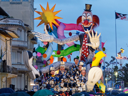 VIAREGGIO, ITALY - FEBRUARY 7:   allegorical float  at Viareggio Carnival held February 7, 2016のeditorial素材