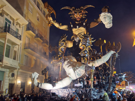 VIAREGGIO, ITALY - March 12:   allegorical float  at Viareggio Carnival held March 12, 2016のeditorial素材
