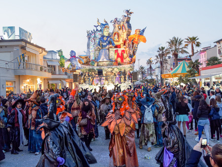 VIAREGGIO, ITALY - March 12:   allegorical float  at Viareggio Carnival held March 12, 2016のeditorial素材