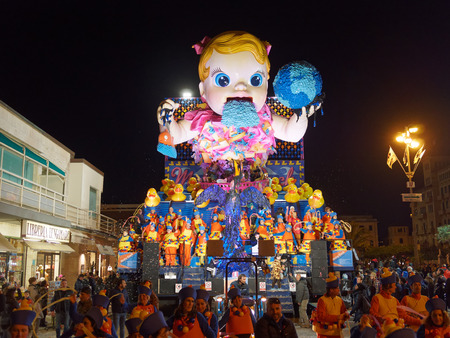 VIAREGGIO, ITALY - March 12:   allegorical float  at Viareggio Carnival held March 12, 2016のeditorial素材