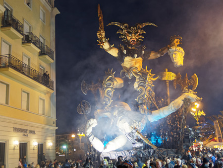 VIAREGGIO, ITALY - March 12:   allegorical float  at Viareggio Carnival held March 12, 2016のeditorial素材