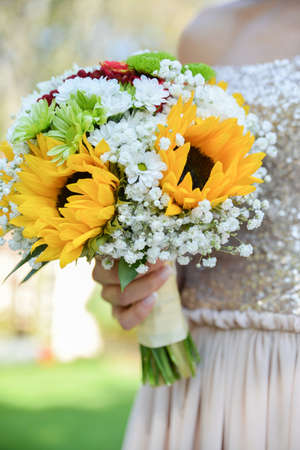 bride wedding flower bouquet detailsの写真素材