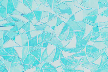 Stained glass with art-deco mosaicの写真素材