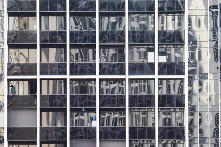 Facade of modern building in Singapore