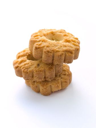 shortbreadon white backgroundの写真素材