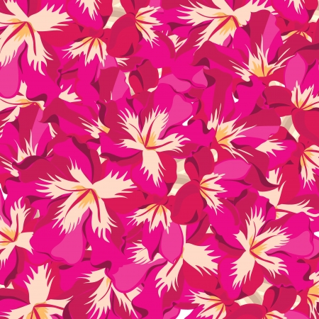 Floral pattern with hibiscus  illustration.のイラスト素材