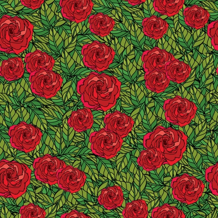 Floral seamless pattern with beautiful flowers, hand-drawing  Vector illustration のイラスト素材