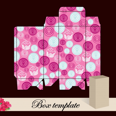 Gift box template Print  Cut along solid outer border with scissors Fold back on dashed lines to form your favor box  Use adhesive to secure side and bottom flap のイラスト素材