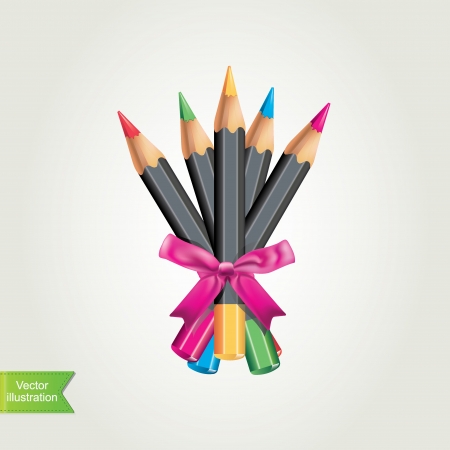 Colored pencils illustration のイラスト素材