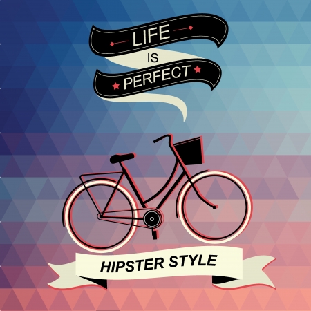 Summer poster with bicycle Typography  Vector illustration のイラスト素材