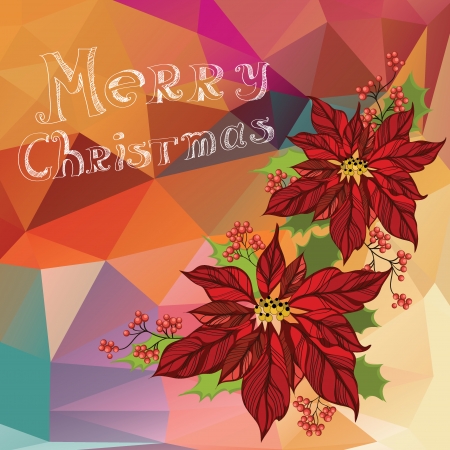 Poster Merry Christmas Typography illustration のイラスト素材