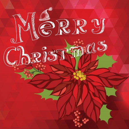 Poster Merry Christmas Typography illustration のイラスト素材
