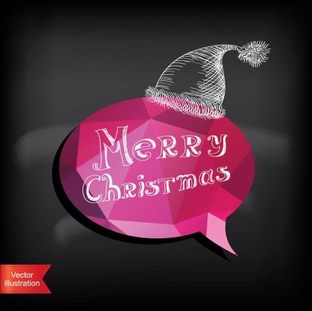 Poster Merry Christmas Typography illustration のイラスト素材