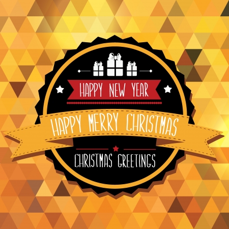 Poster Merry Christmas Typography illustration のイラスト素材