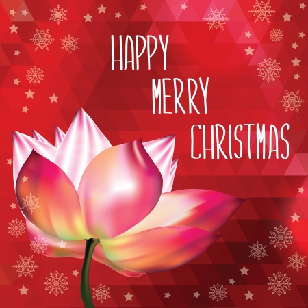 Poster Merry Christmas Typography Vector illustration のイラスト素材