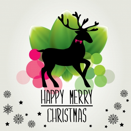 Poster Merry Christmas Typography Vector illustration のイラスト素材