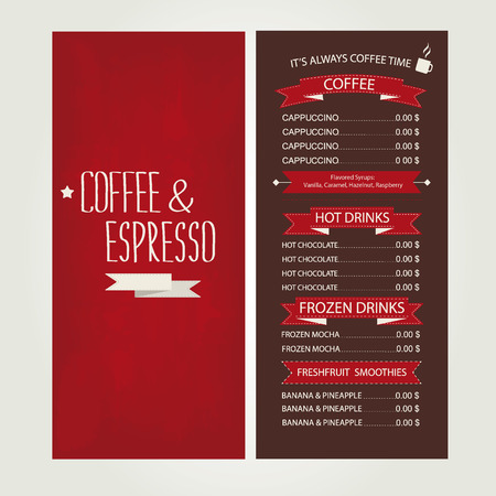 Cafe menu, template design  Vector illustration のイラスト素材