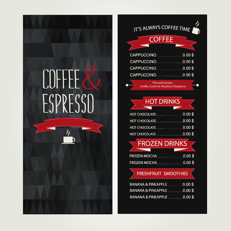 Cafe menu, template design  Vector illustration のイラスト素材