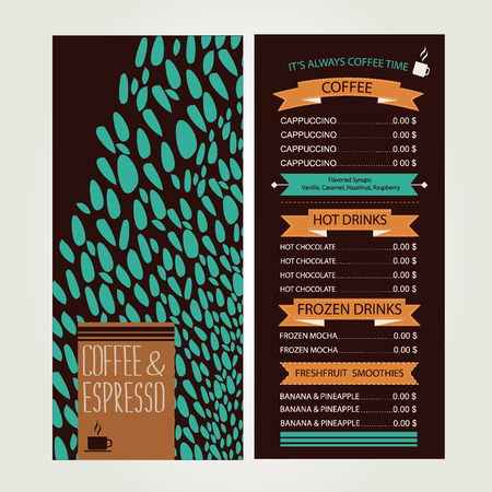 Cafe menu, template design  Vector illustration のイラスト素材