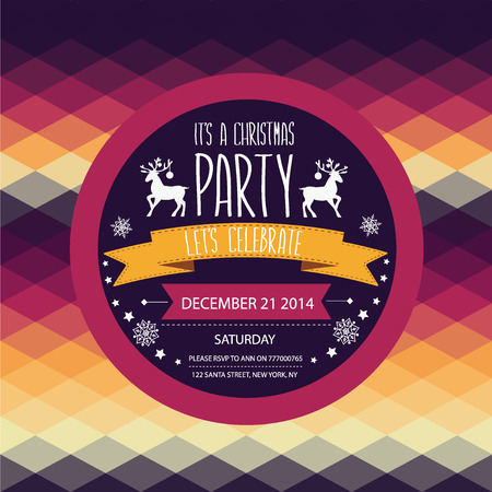 Poster Merry Christmas Typography Vector illustration のイラスト素材