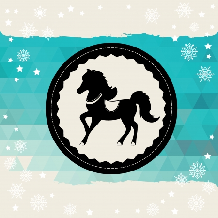 Poster horse  Vector illustration のイラスト素材