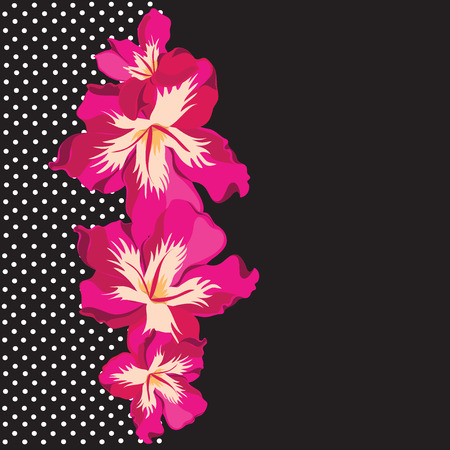 Floral pattern with beautiful flowers, hand-drawing  Vector illustration のイラスト素材