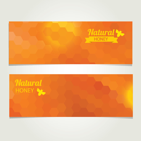 Honey bannerのイラスト素材