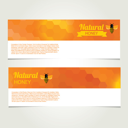 Honey bannersのイラスト素材