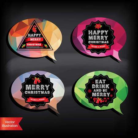 Bubble Merry Christmas.Vector illustration.のイラスト素材