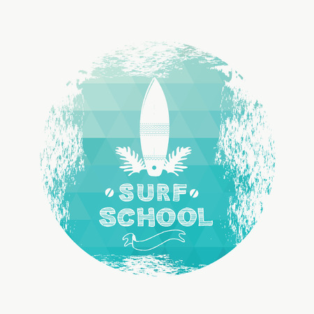 Surfing summer icon, vector label.のイラスト素材