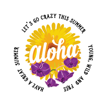 Summer poster.Typography vector.のイラスト素材