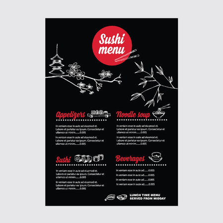 Restaurant cafe menu, template design.Vector illustration.のイラスト素材