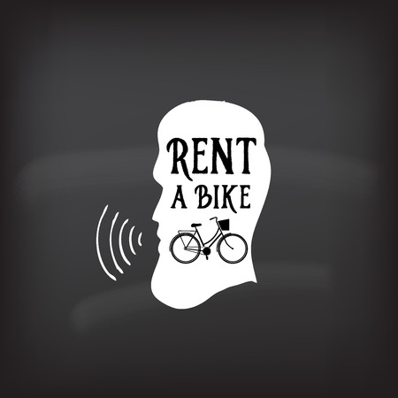 Bike rental, design concept.のイラスト素材