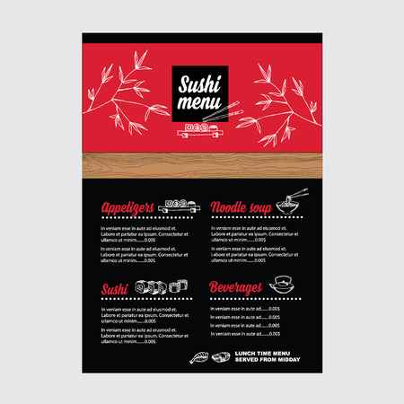 Restaurant cafe menu, template design.Vector illustration.のイラスト素材