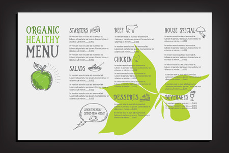 Restaurant cafe menu, template designのイラスト素材