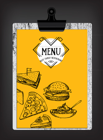 Restaurant cafe menu, template design. Food flyer.のイラスト素材