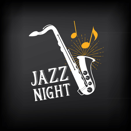 Jazz music party logo and badge design.のイラスト素材