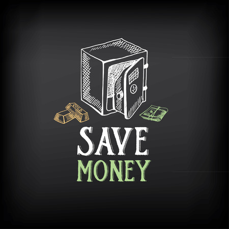 Money badge and logo design. Quote text.のイラスト素材