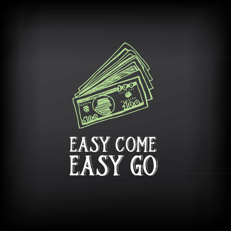 Money badge and logo design. Quote text.のイラスト素材